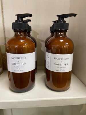 Raspberry & Sweet Pea Goat Milk Lotion